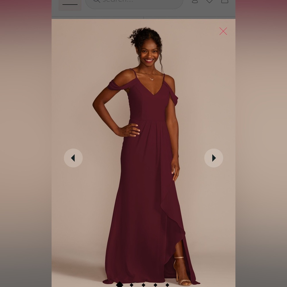 Off the shoulder gown